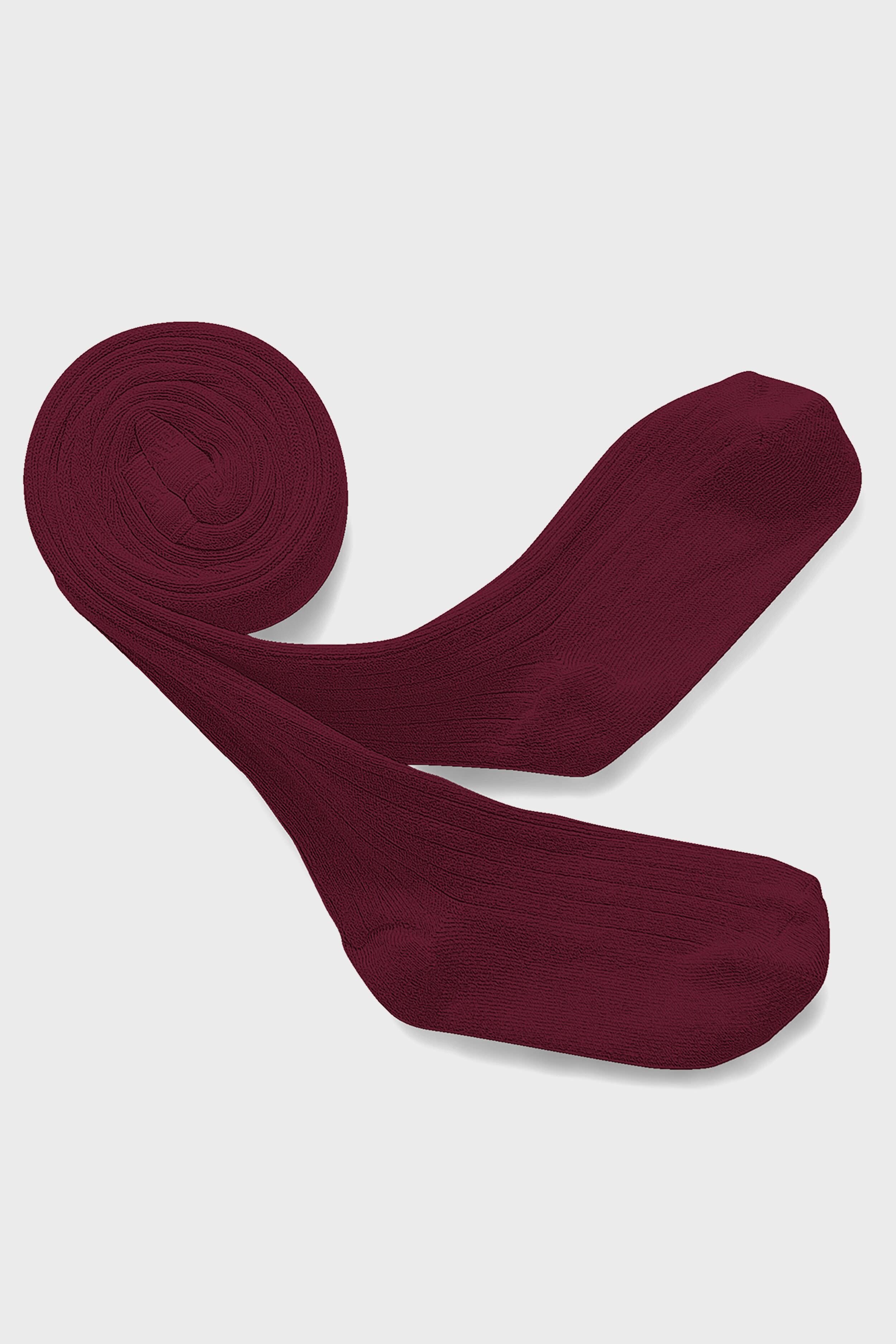 Bordeaux Grand Cru Louise Ribbed Tights-Beilave