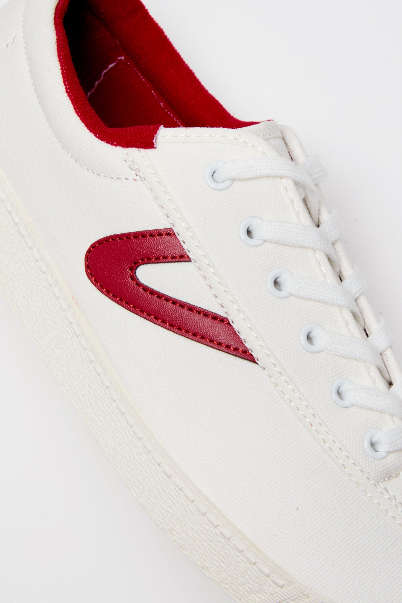 White and Red Nylite Lace Sneakers-Beilave