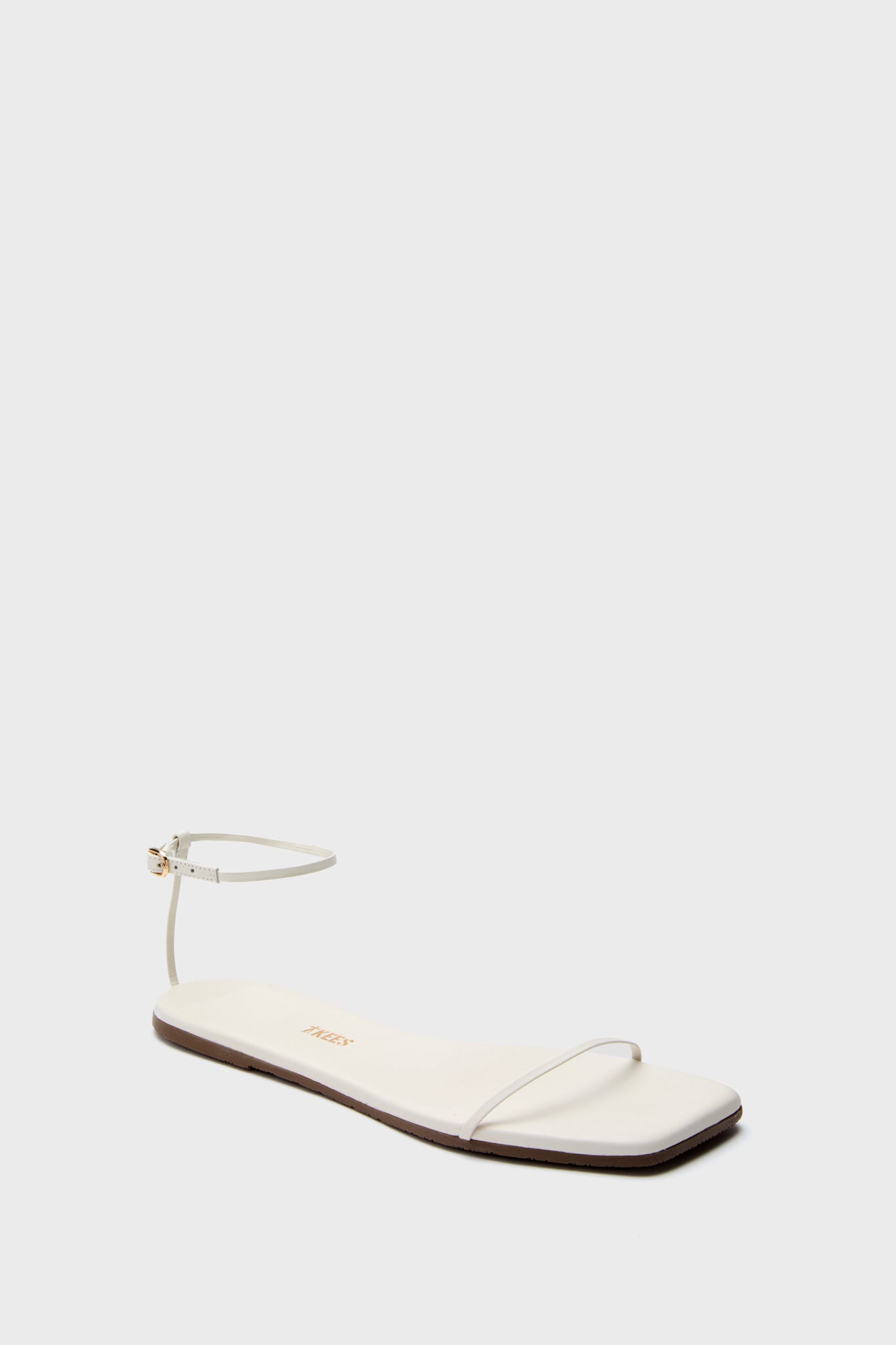 Cream Square Toe Twiggy Sandals-Beilave