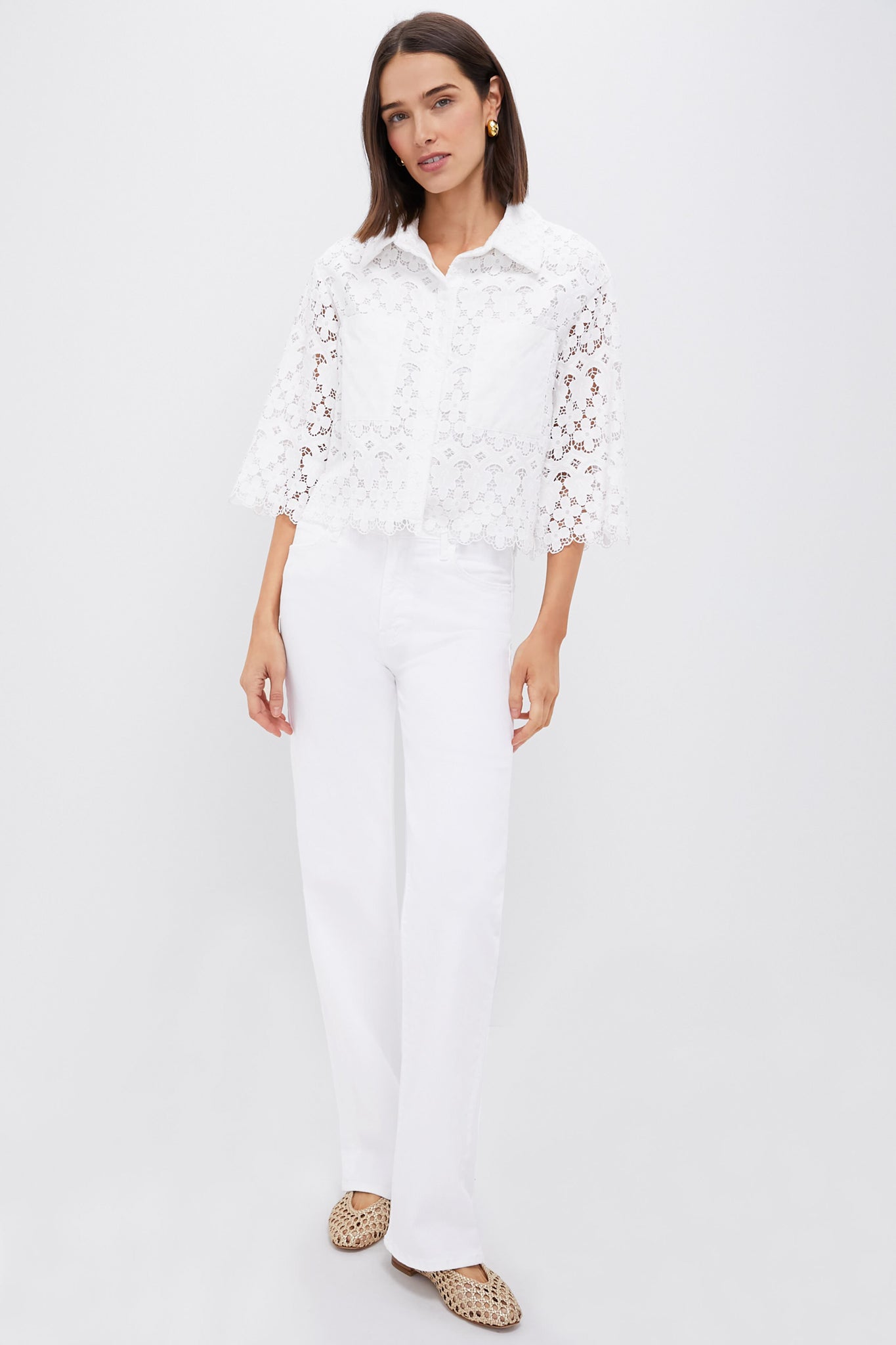 White Lace Francesca Blouse-Beilave