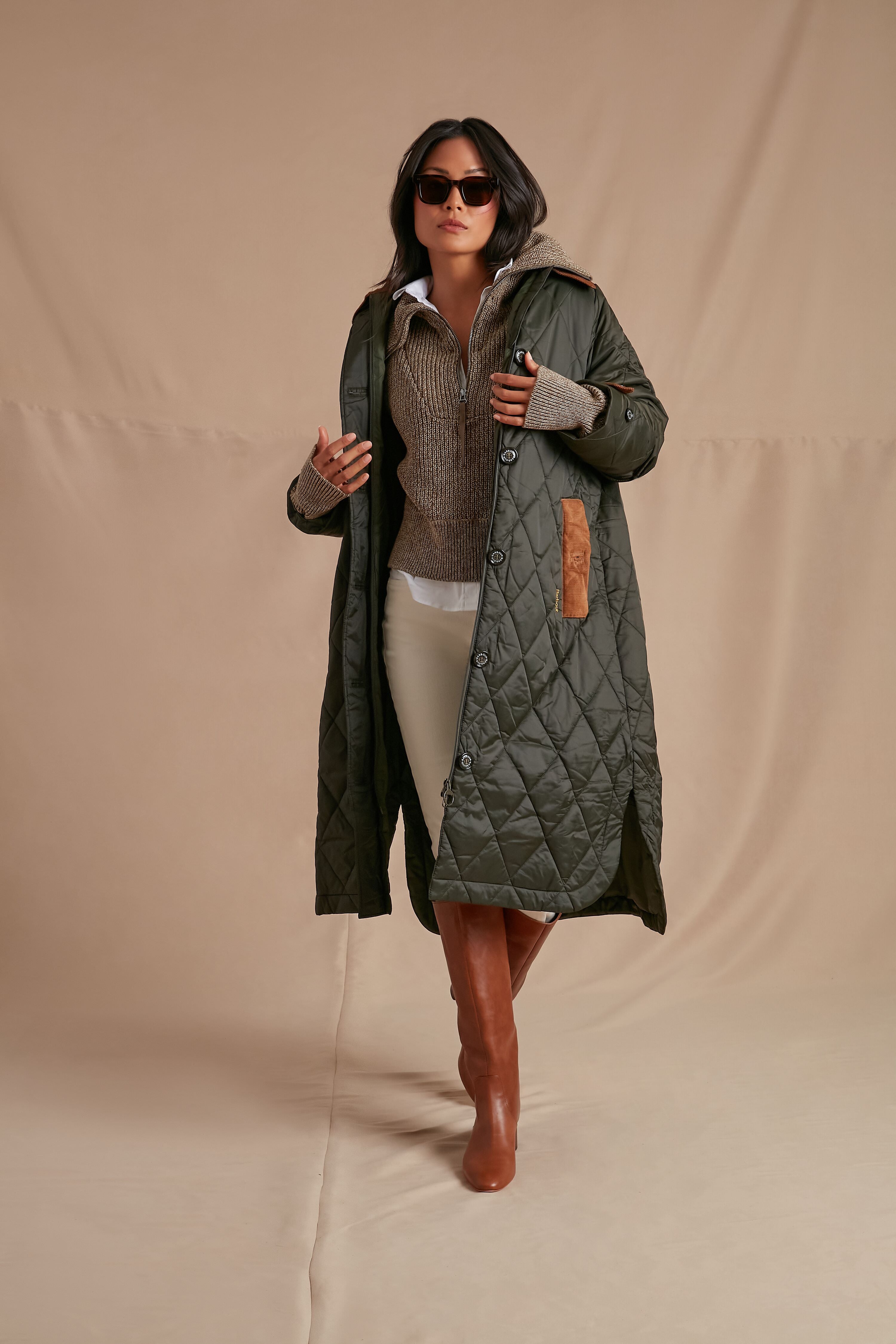 Dark Olive Speckle Mentone Half Zip-Beilave