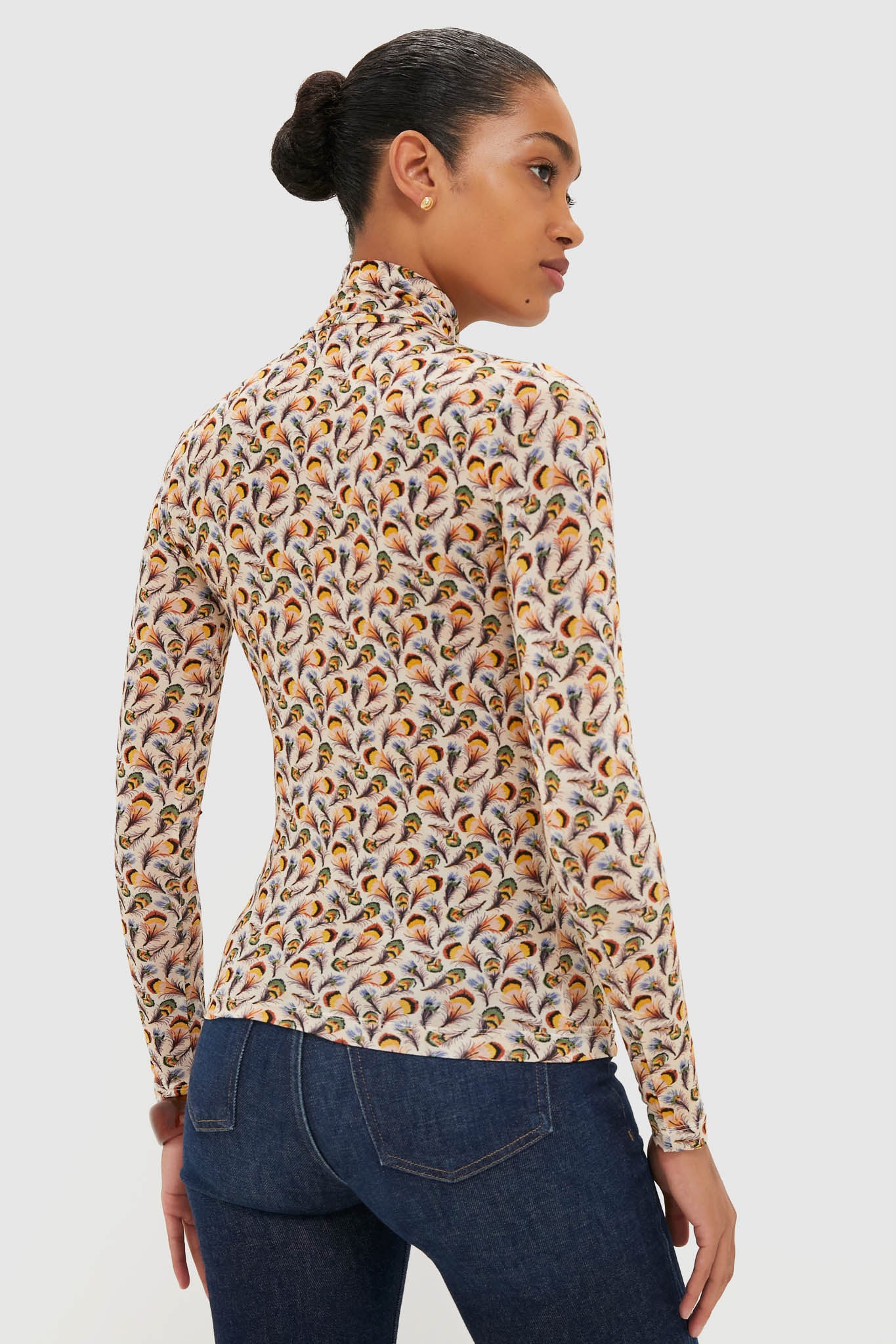 Swan Aurelia Jersey Long Sleeve Turtleneck Top-Beilave