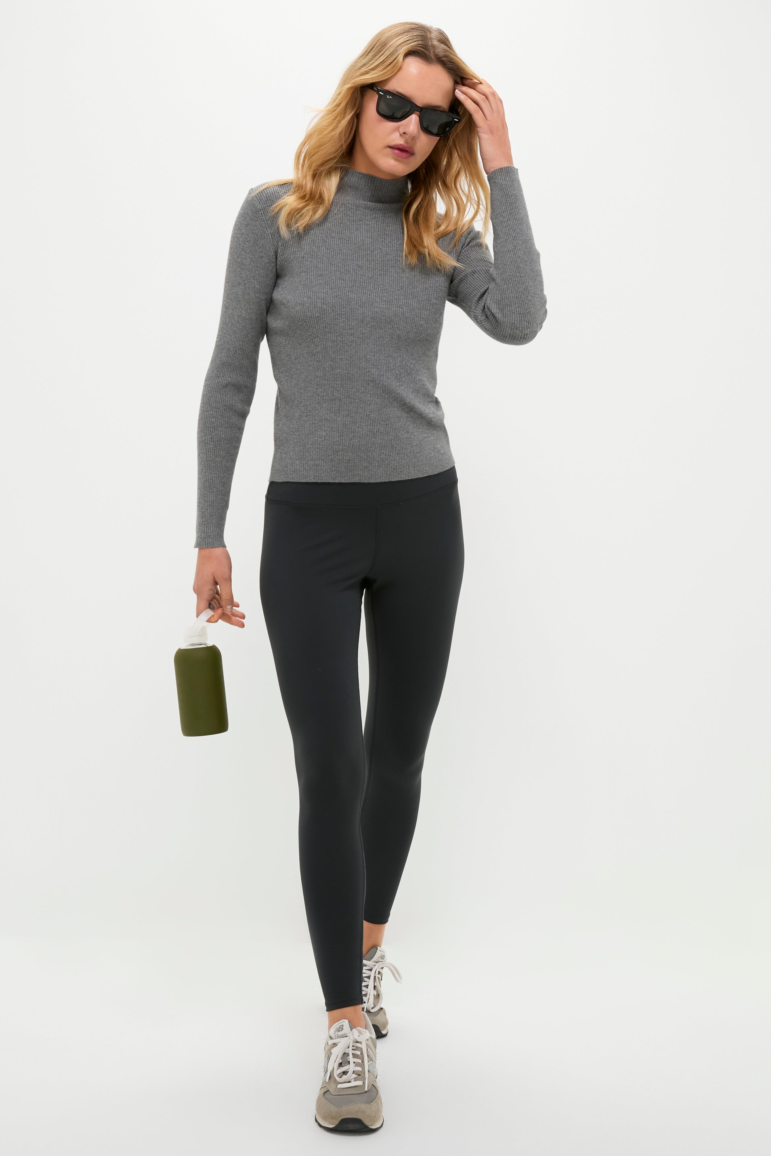 Gray Ribbed Holden Turtleneck-Beilave