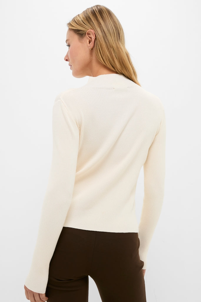 Cream Ribbed Holden Turtleneck-Beilave