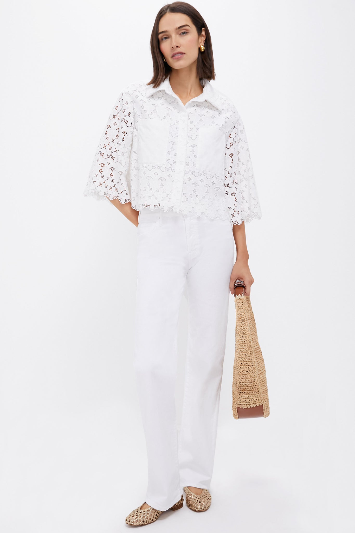 White Lace Francesca Blouse-Beilave