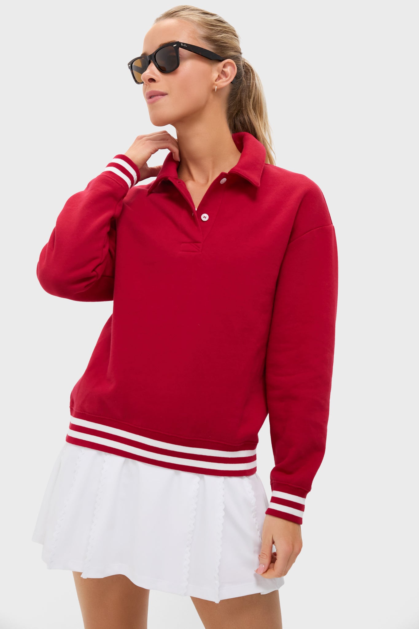 Red 100% Cotton Perry Pullover-Beilave