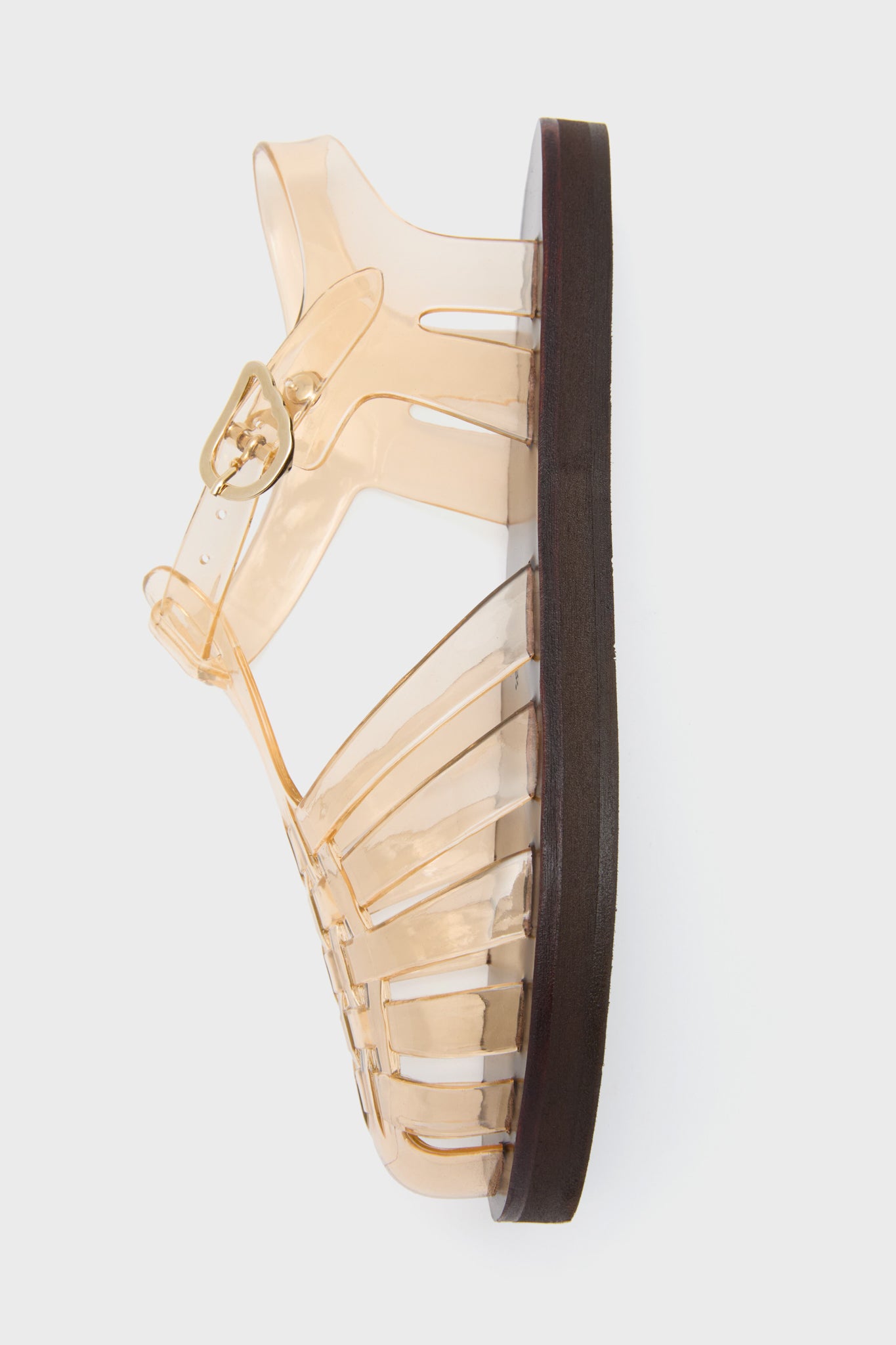 Clear Caramel Homeria Jelly Sandals-Beilave