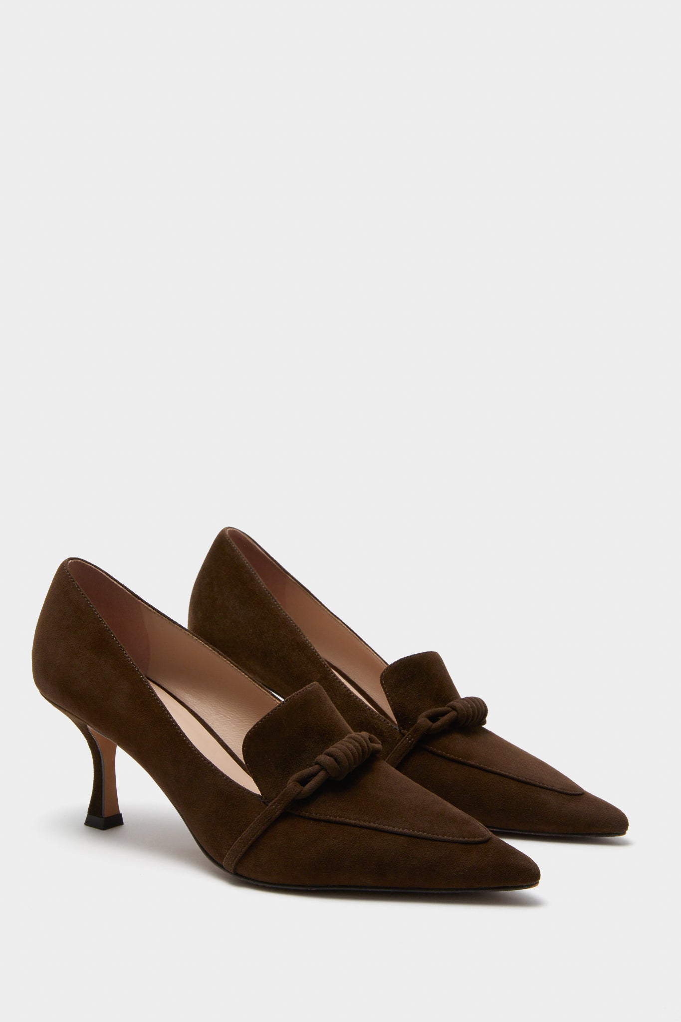 Chocolate Suede Morgan Heels-Beilave