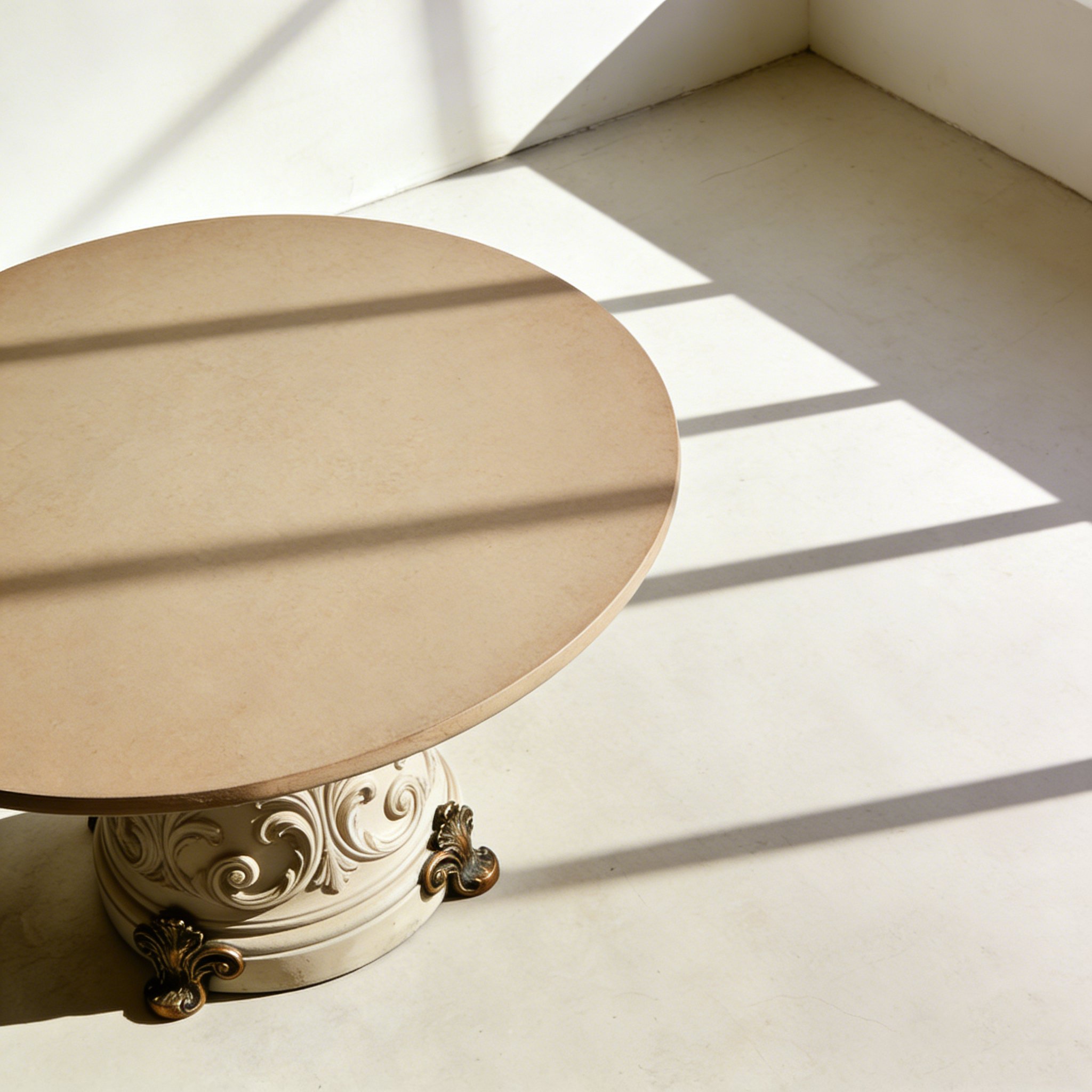 Table de salle à manger française élégante en bois massif