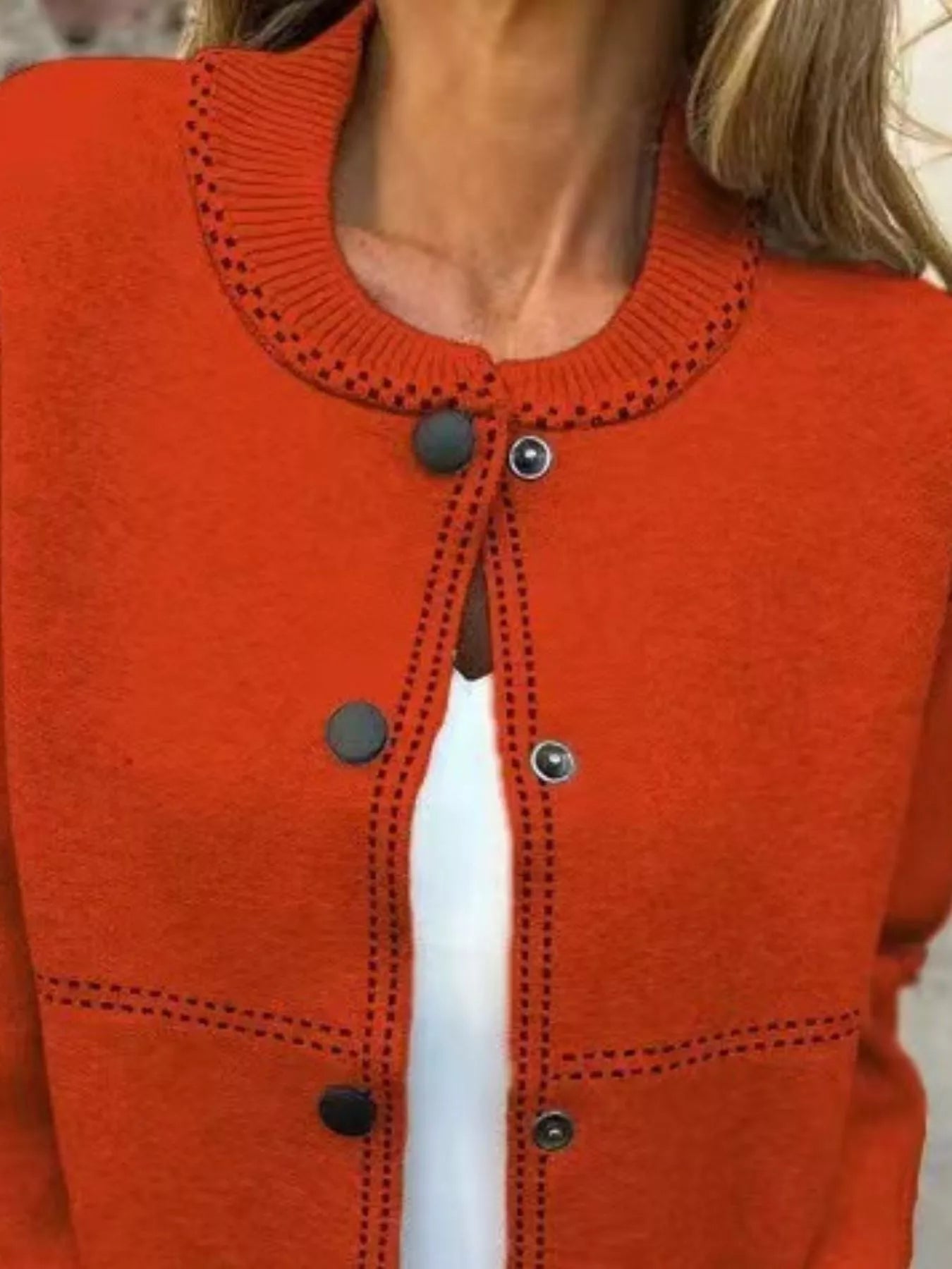 Hazel Blues® | Button Up Long Sleeve Cardigan