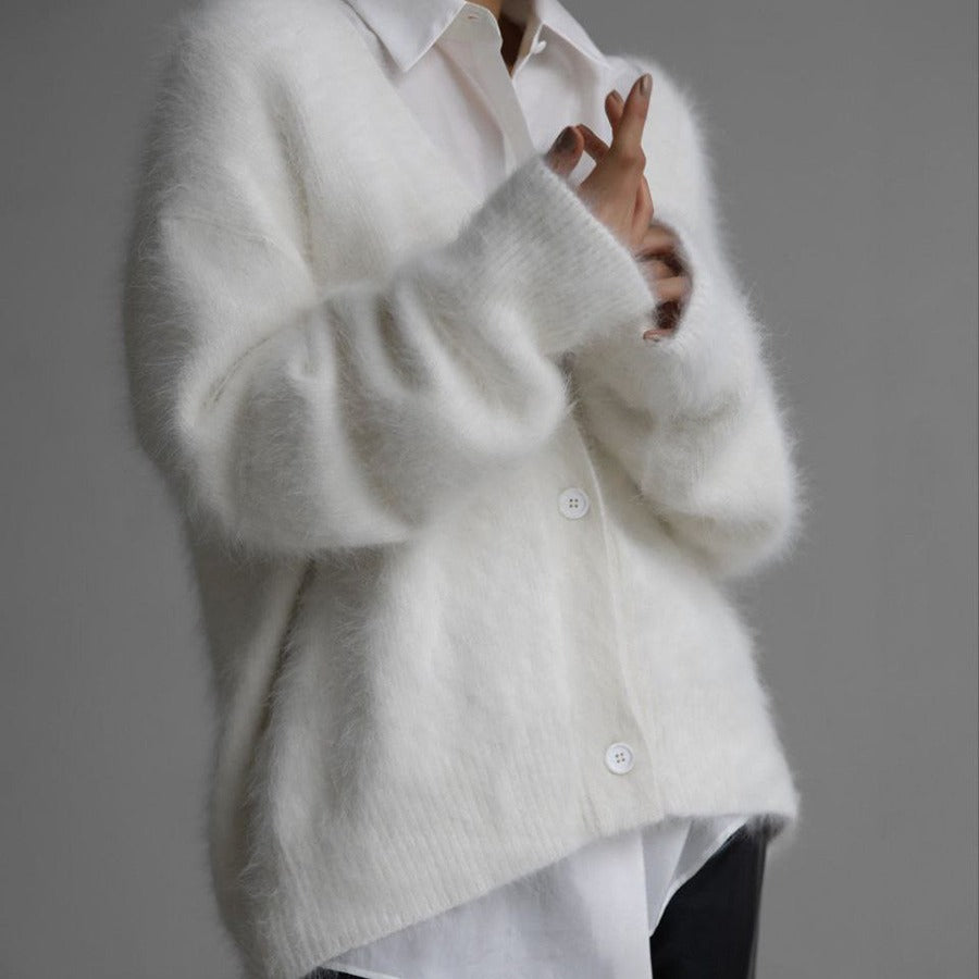 New Arrivals — Soft V-Neck Button Knit Cardigan
