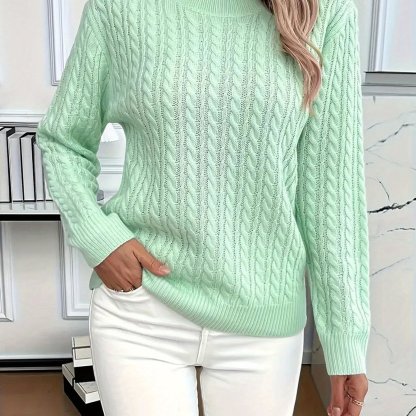 50% OFF Today | Classic Cable Knit Sweater – Loose Fit