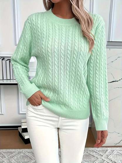 50% OFF Today | Classic Cable Knit Sweater – Loose Fit