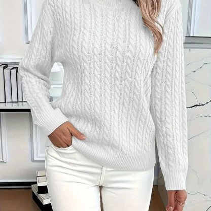 50% OFF Today | Classic Cable Knit Sweater – Loose Fit