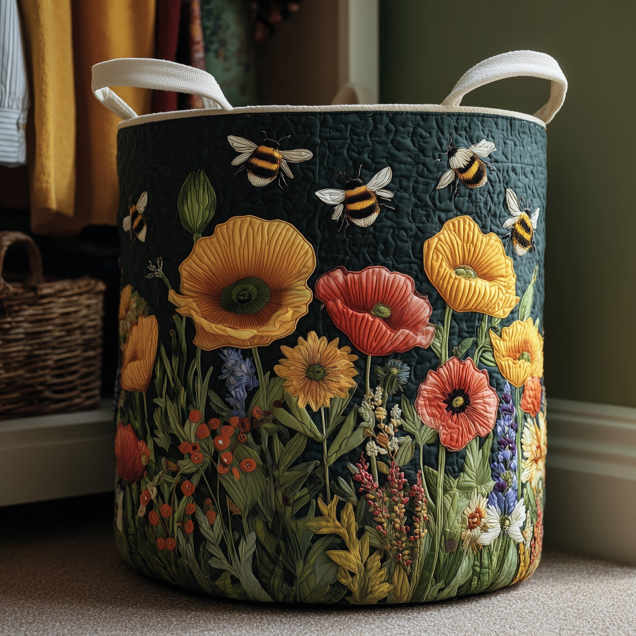 Bumble Haven Quilted Laundry Basket GFTONT2684