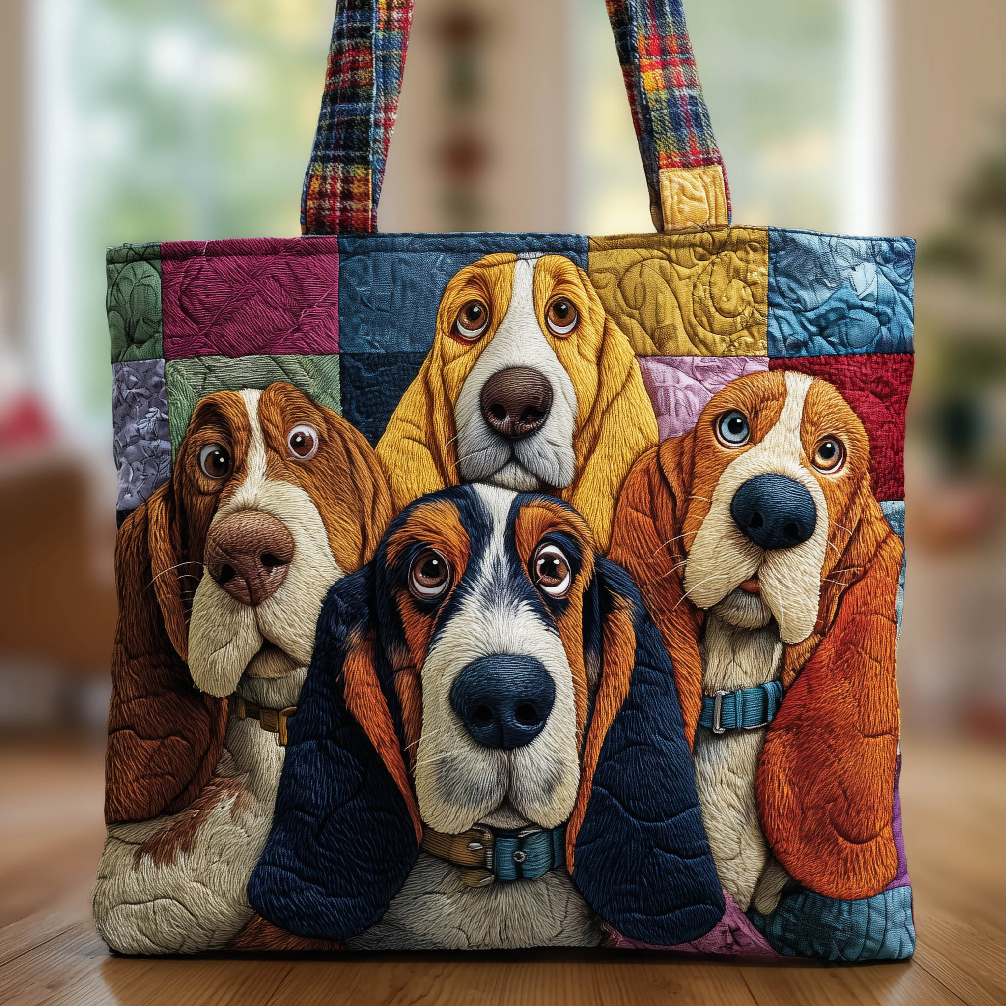 Basset Hound Quilted Tote Bag GFTONT6029
