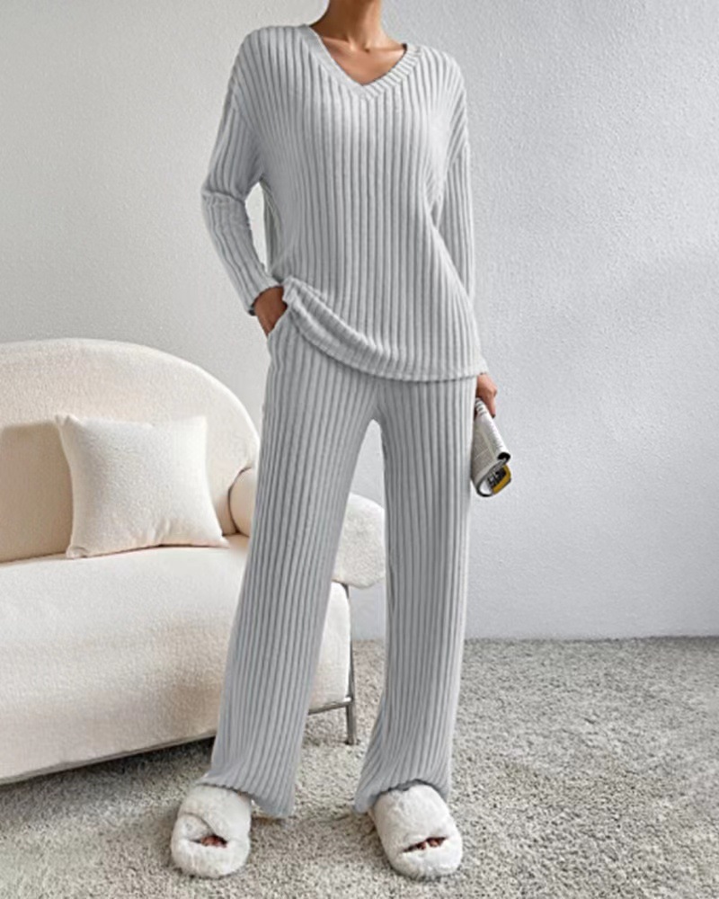Women's 2-Piece Ribbed Knit Outfit