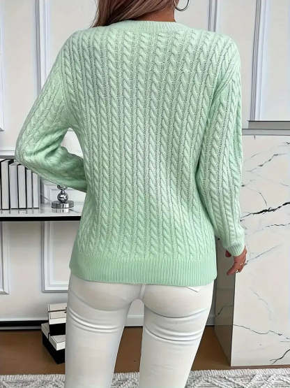 50% OFF Today | Classic Cable Knit Sweater – Loose Fit