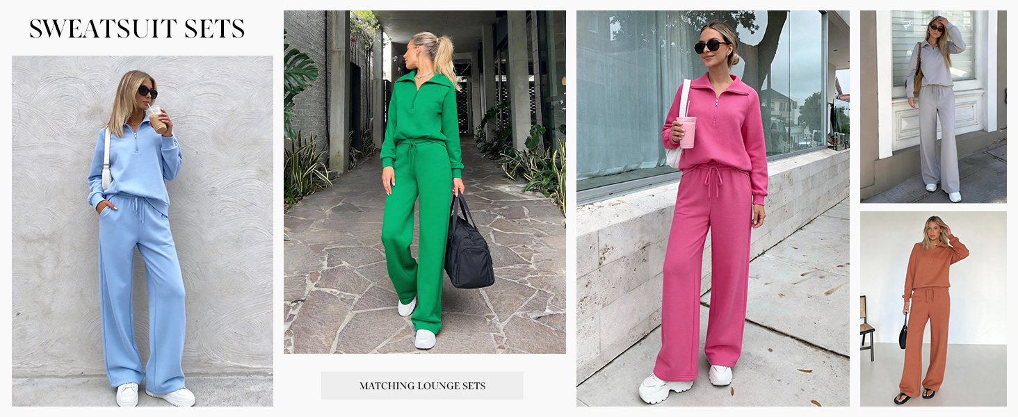 Fashion Clothes For Women Casual Two Piece Sweatsuit Sets