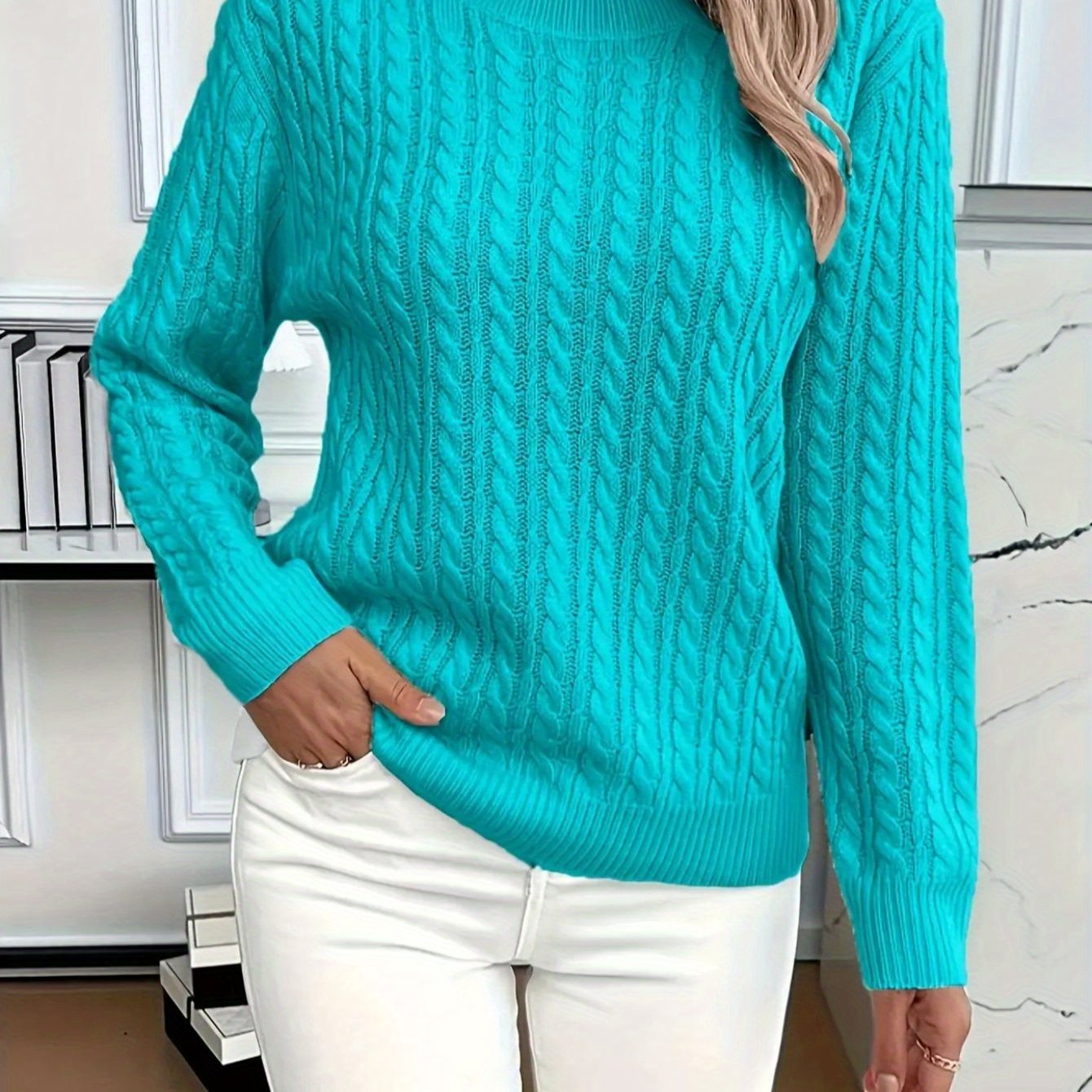 50% OFF Today | Classic Cable Knit Sweater – Loose Fit