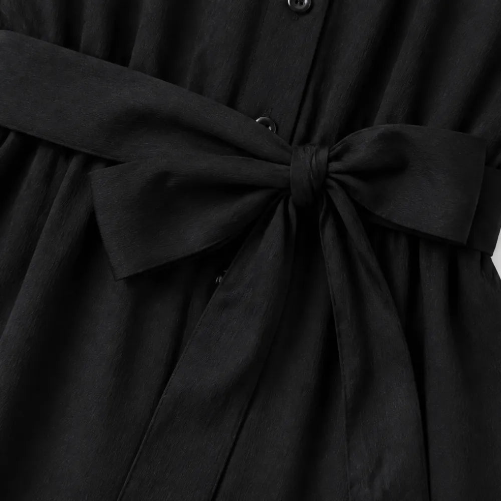 Solene – Belted Wide-Leg Shirt Jumpsuit with Tie Waist