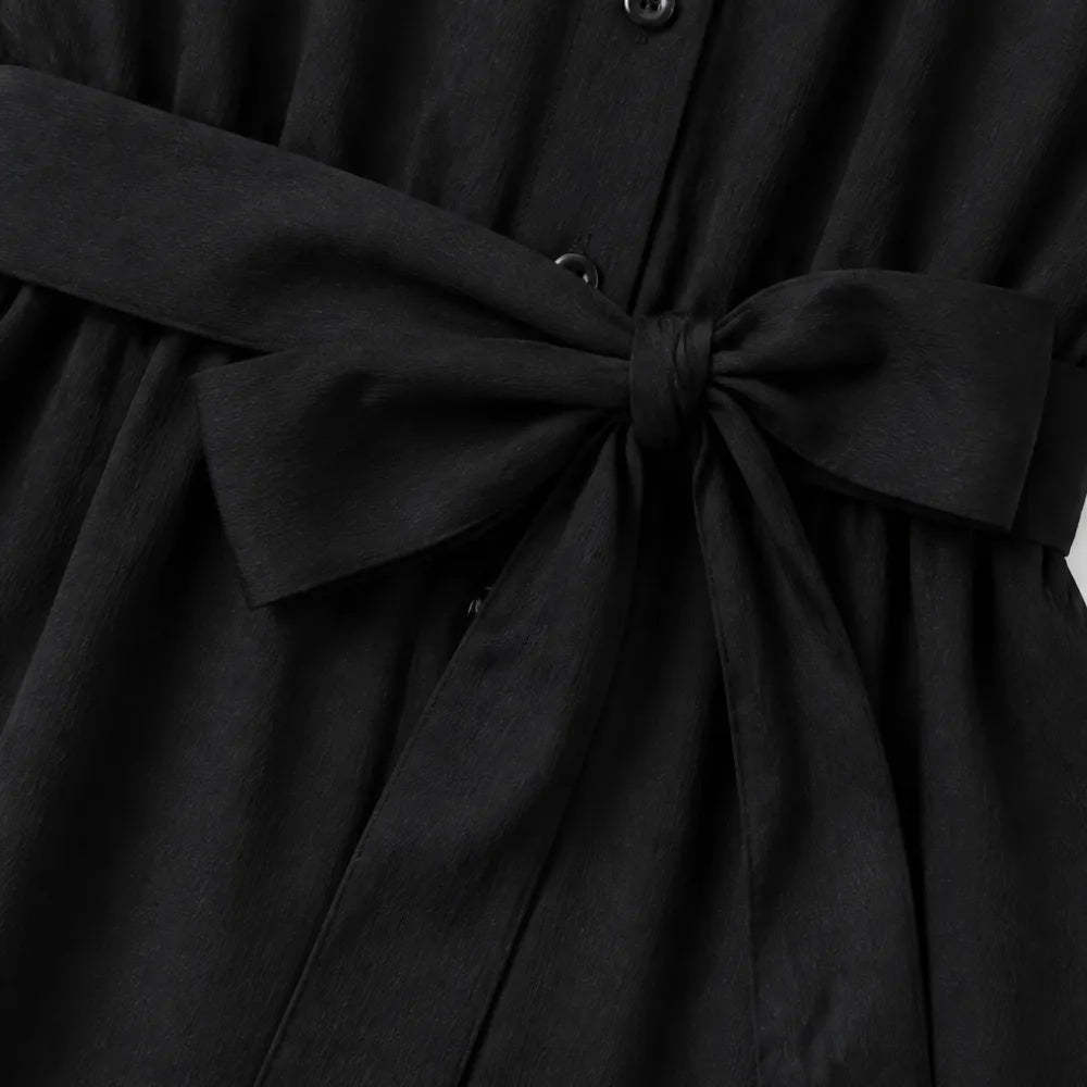 Solene – Belted Wide-Leg Shirt Jumpsuit with Tie Waist