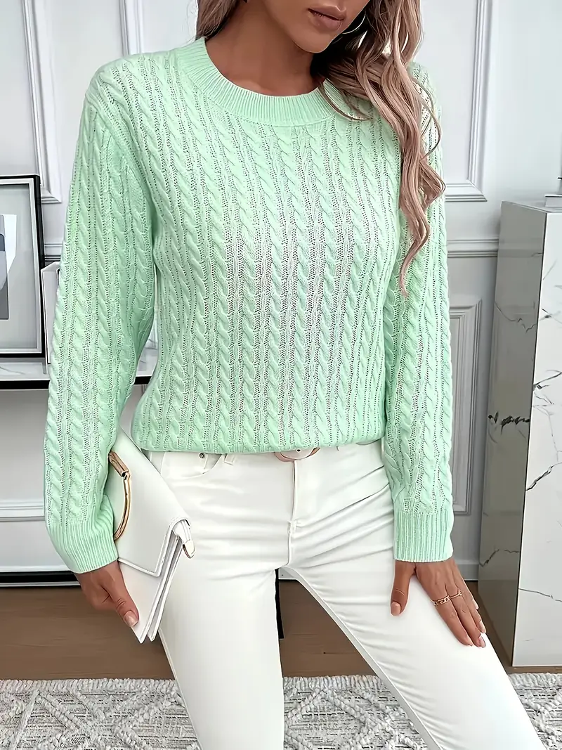 50% OFF Today | Classic Cable Knit Sweater – Loose Fit