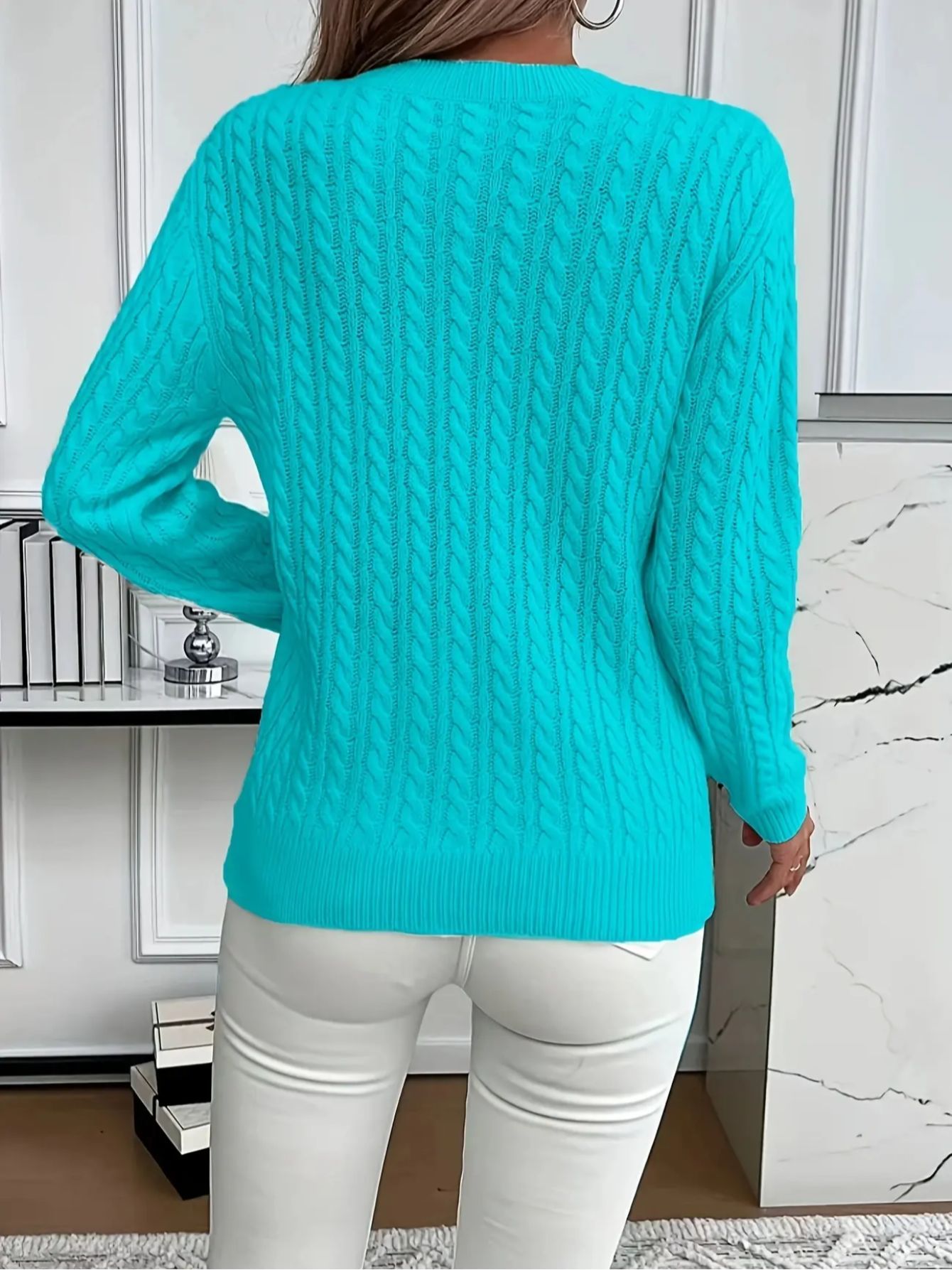 50% OFF Today | Classic Cable Knit Sweater – Loose Fit