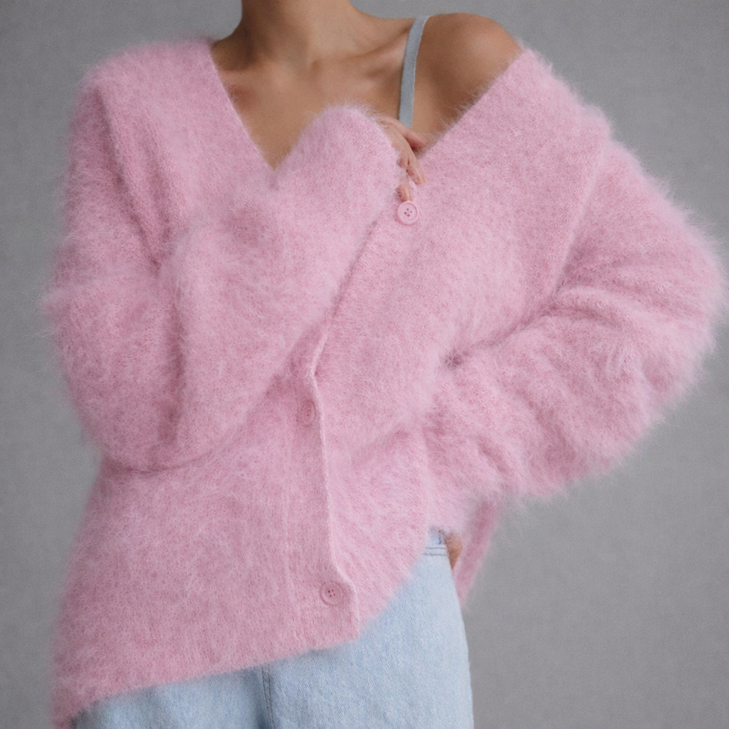 New Arrivals — Soft V-Neck Button Knit Cardigan