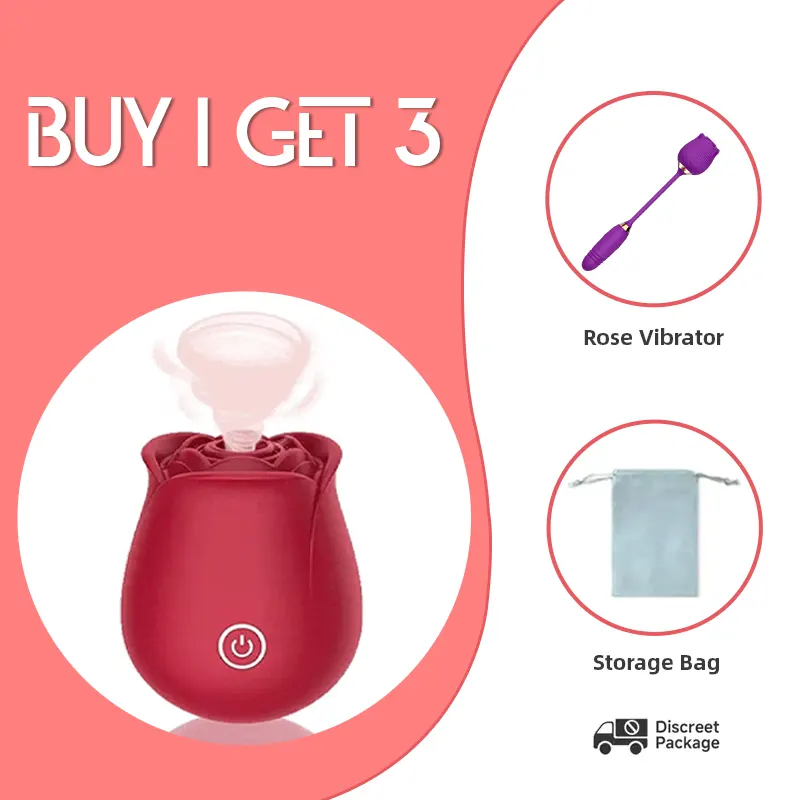 Rose Air Pulse Massager – 10-Mode Suction