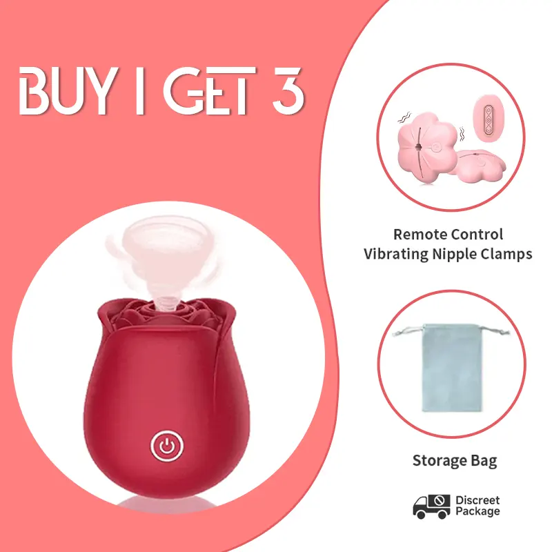 Rose Air Pulse Massager – 10-Mode Suction