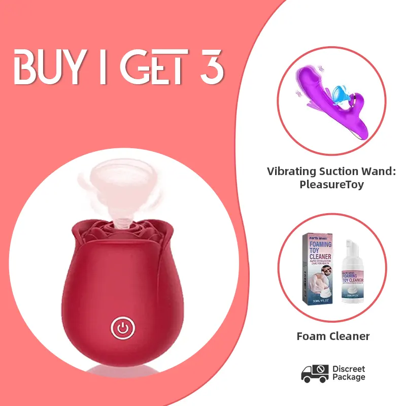 Rose Air Pulse Massager – 10-Mode Suction