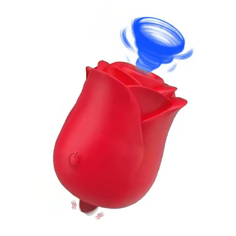 Tongue Licking & Air Pulse Rose Vibrator