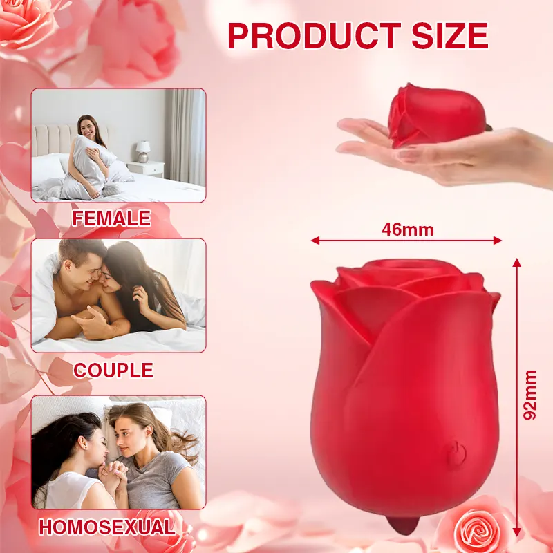 Tongue Licking & Air Pulse Rose Vibrator