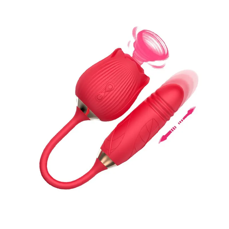 Rose Thrusting Bullet & Suction Vibrator