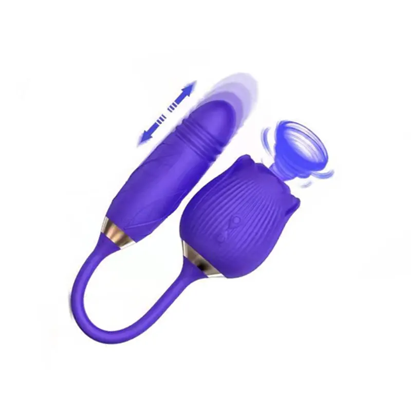 Rose Thrusting Bullet & Suction Vibrator