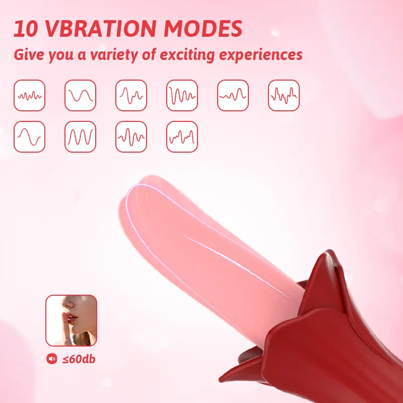 Tongue Motion Rose Vibrator