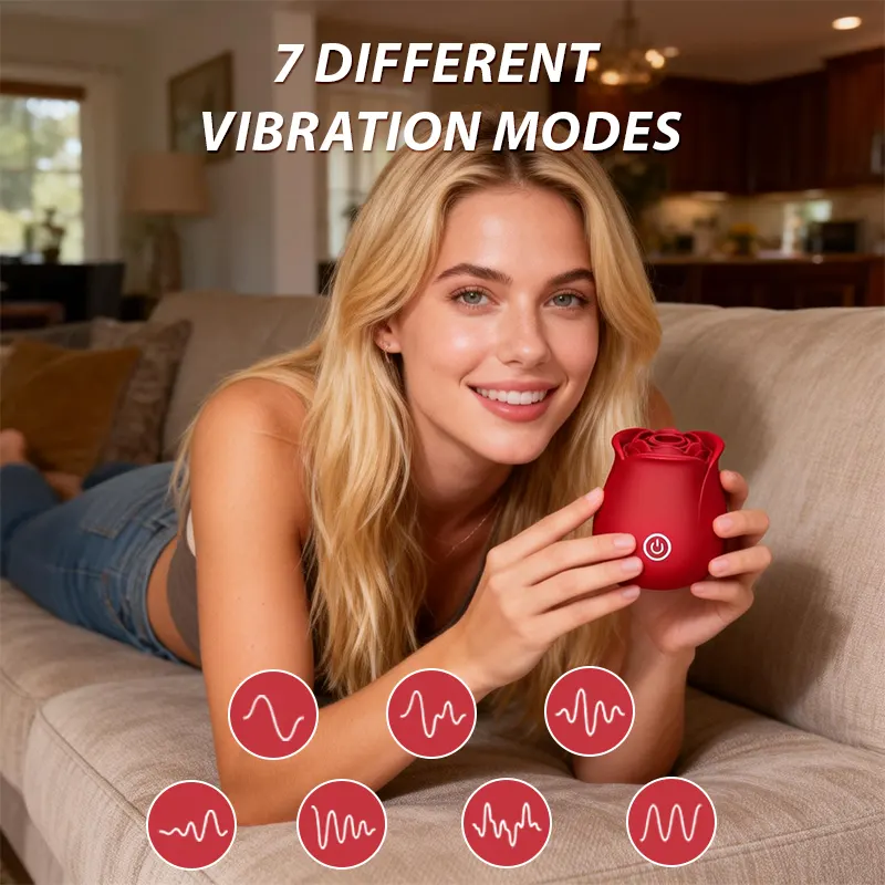 Rose Air Pulse Massager – 10-Mode Suction