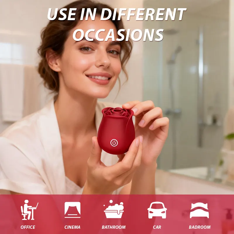 Rose Air Pulse Massager – 10-Mode Suction