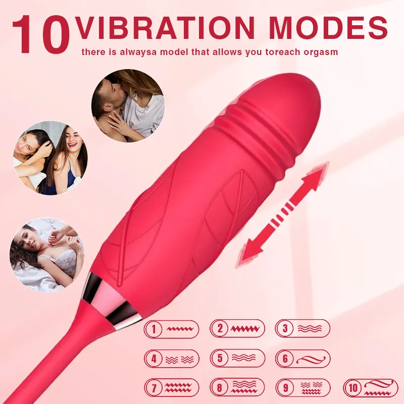 Rose Thrusting Bullet & Suction Vibrator