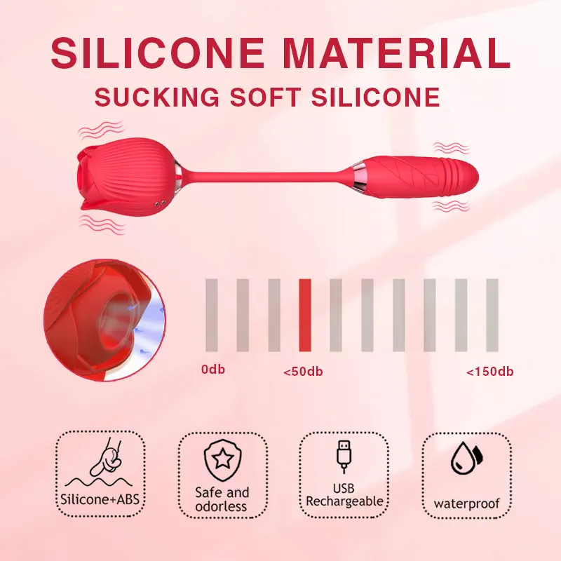 Rose Thrusting Bullet & Suction Vibrator