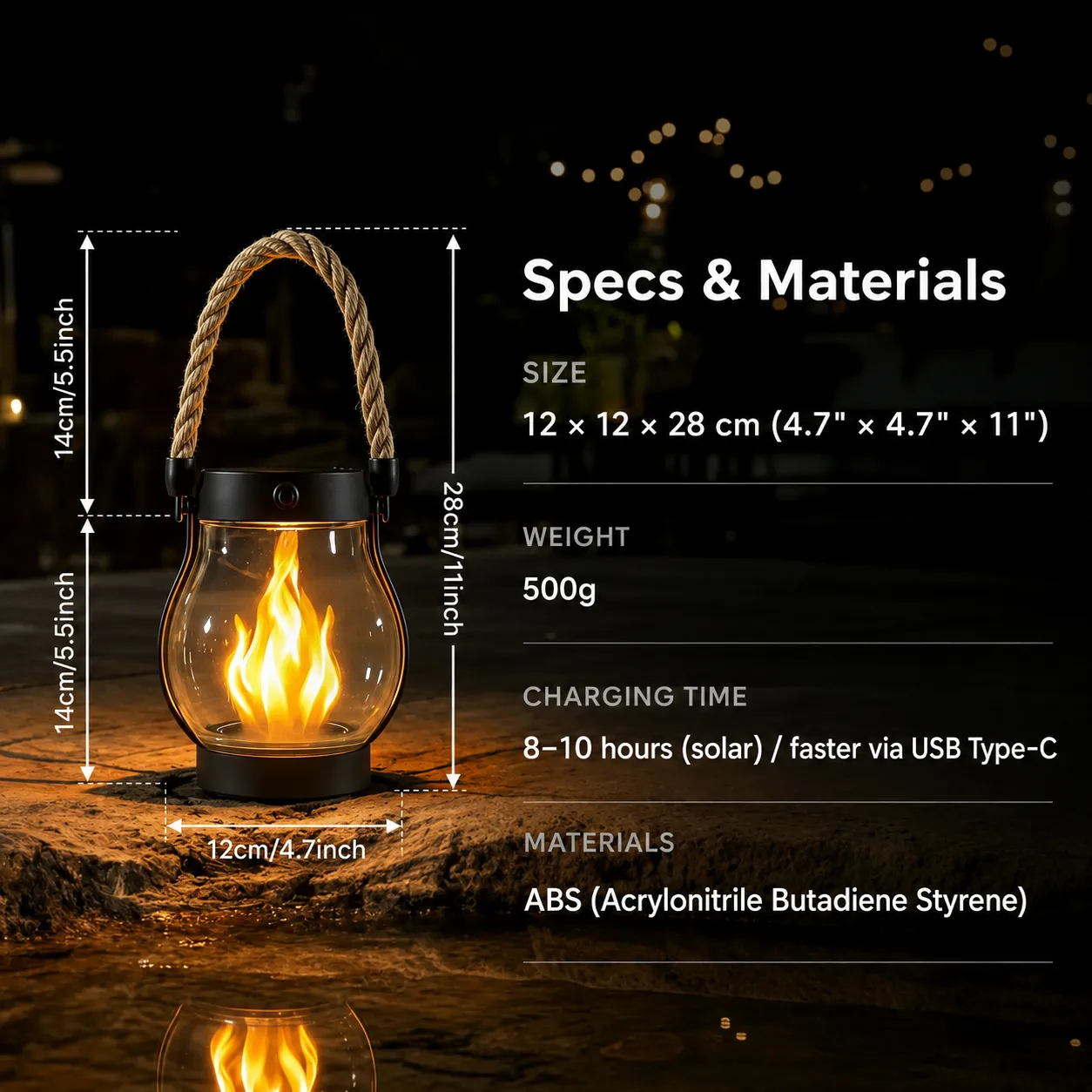 🔥 Solar Garden Lanterns – No Wiring, Auto-On at Dusk!Last chance, don’t miss it！