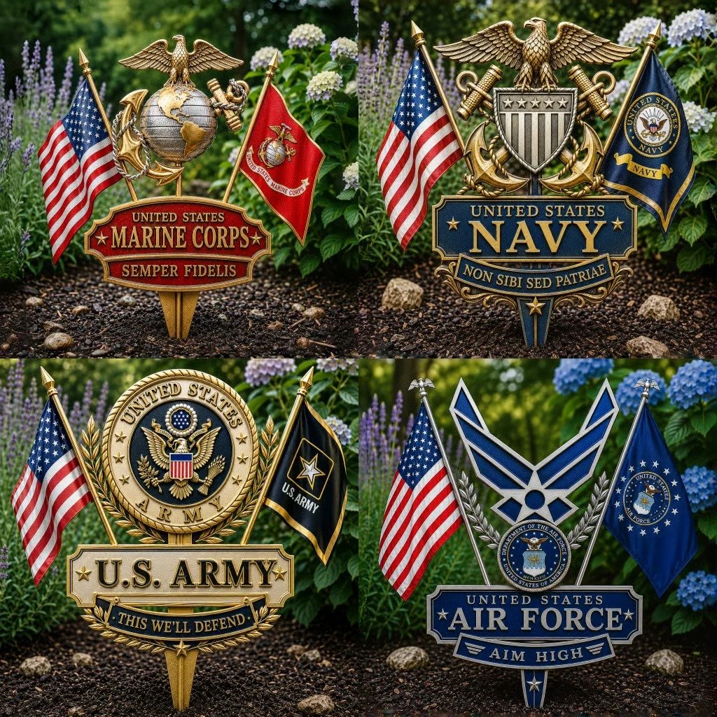 🏆Last Day Promo: 49% OFF 🎖️-US Marine Corps Semper Fidelis Tribute Garden Stake