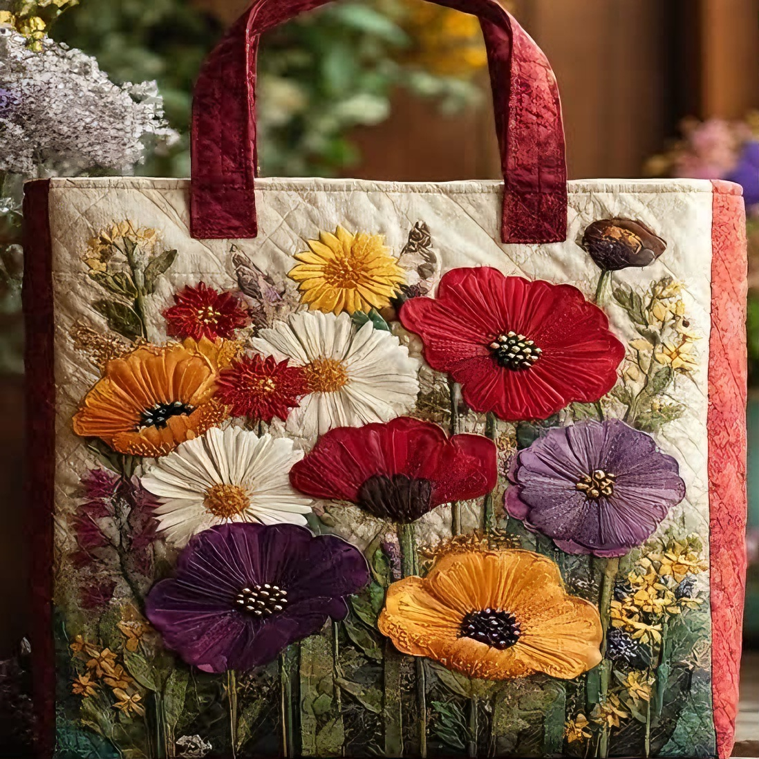 [Copy]Floral Bookish Quilted Tote Bag GFTONL5490