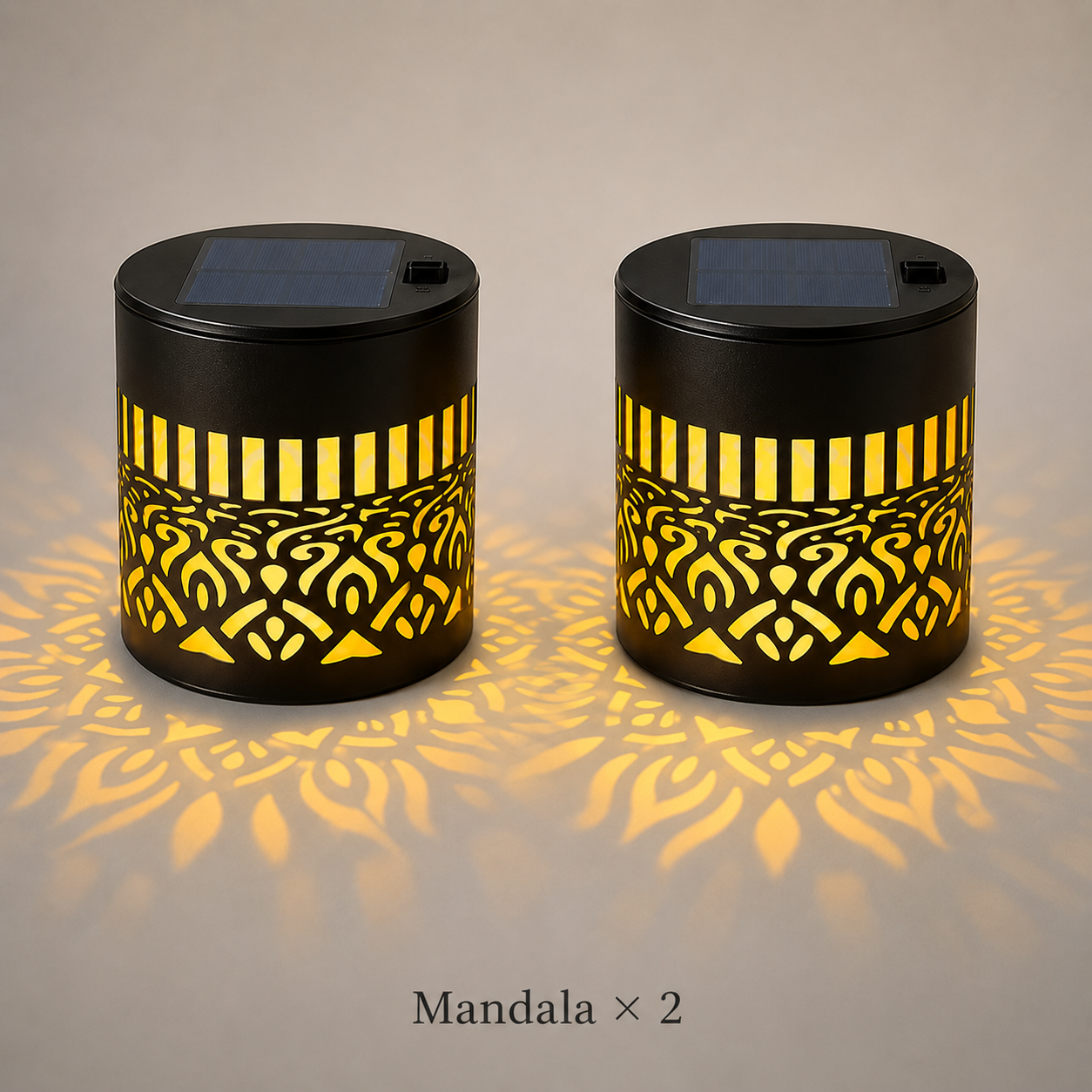 Solar Decorative Projector Light — Mandala & Sunflower