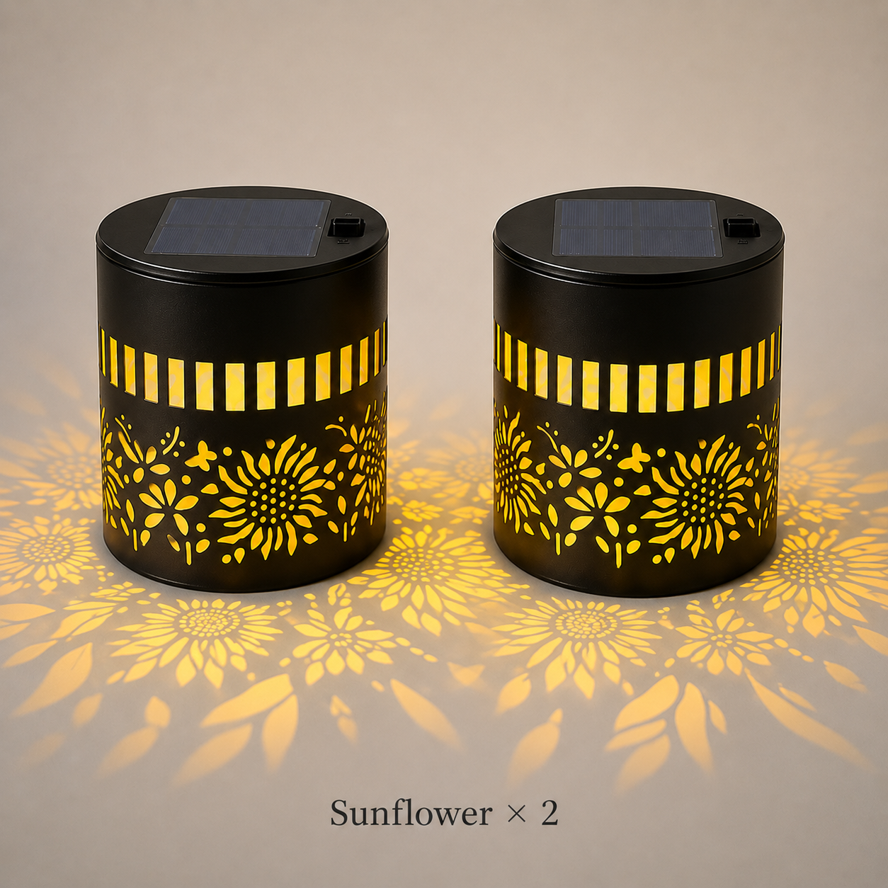 Solar Decorative Projector Light — Mandala & Sunflower