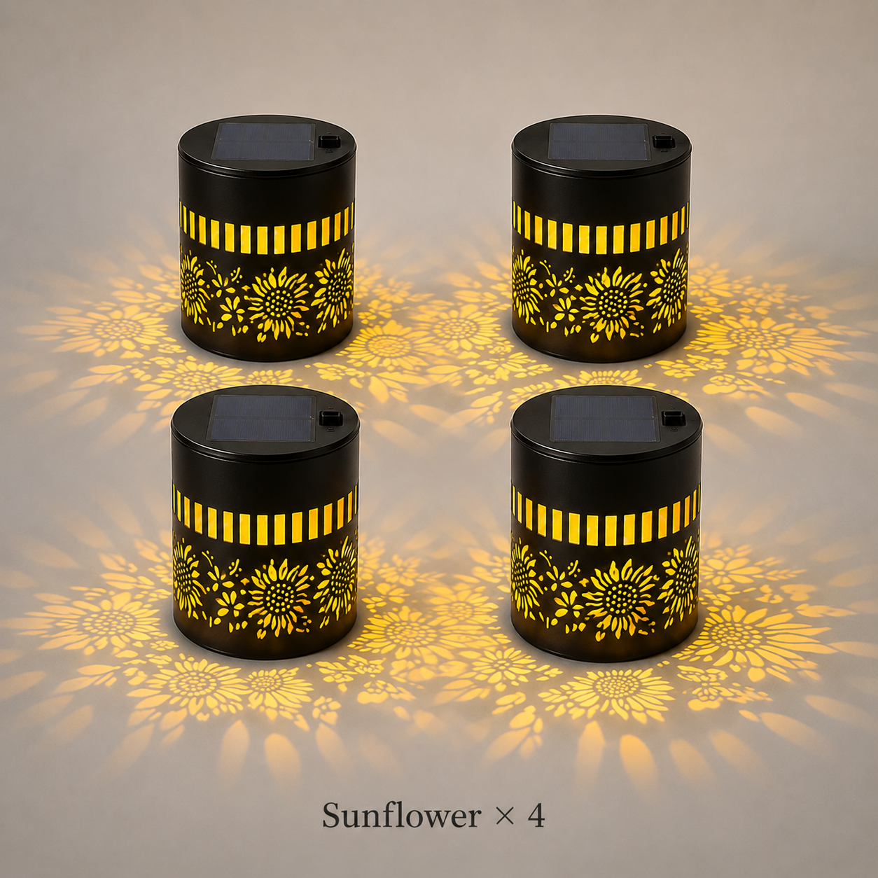 Solar Decorative Projector Light — Mandala & Sunflower