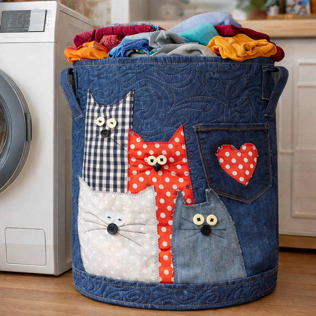 Quilted Laundry Basket