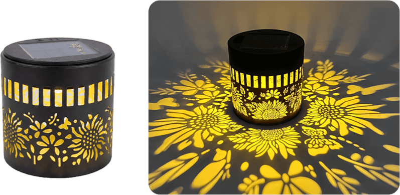 Solar Decorative Projector Light — Mandala & Sunflower
