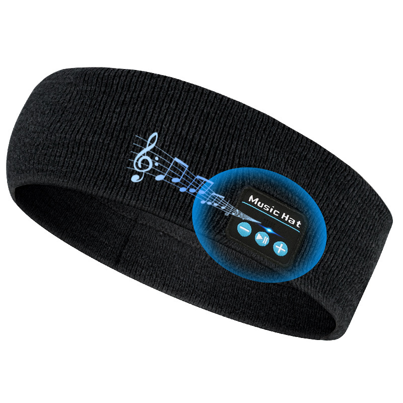 Wireless Bluetooth headband for outdoor fitness, sweat-absorbing headphones for music and calls, outdoor knitted Bluetooth headband headphones🎧
